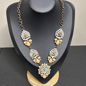 Chunky Acrylic & Rhinestone Statement Necklace